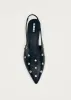 Eros Studs Black Leather Pumps sold by Alohas