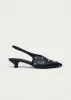 Eros Studs Black Leather Pumps sold by Alohas