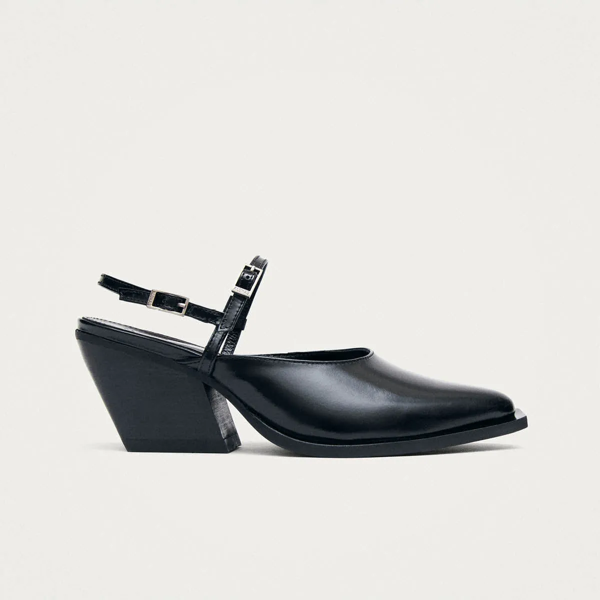 Naomi Black Leather Pumps sold by Alohas product image thumbnail 3