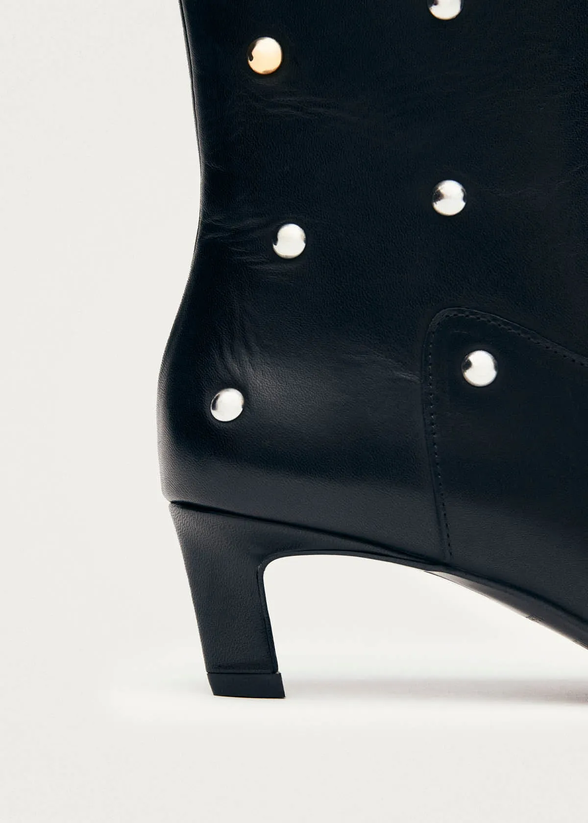 Nash Studs Black Leather Ankle Boots sold by Alohas product image thumbnail 5