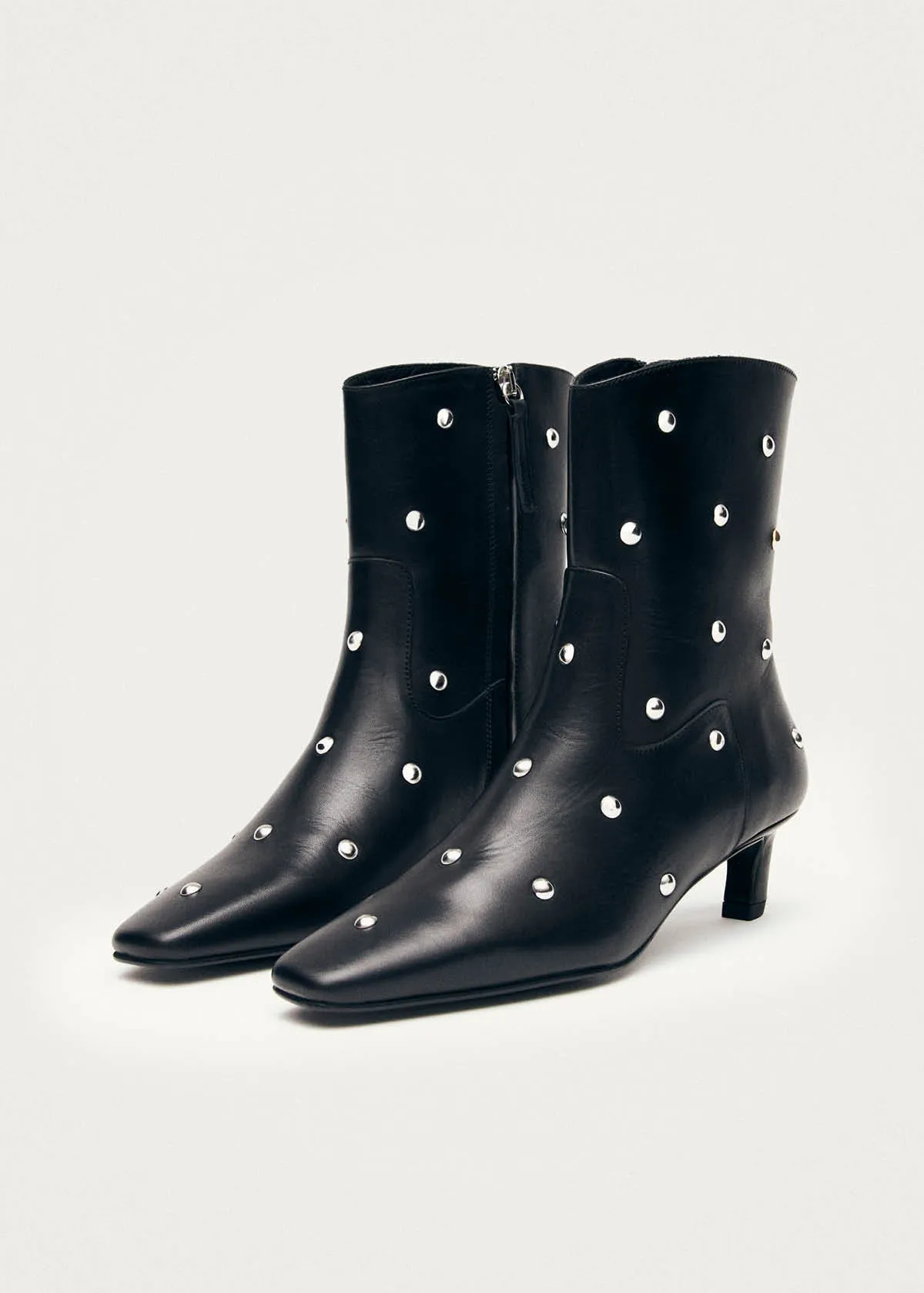 Nash Studs Black Leather Ankle Boots sold by Alohas product image thumbnail 4