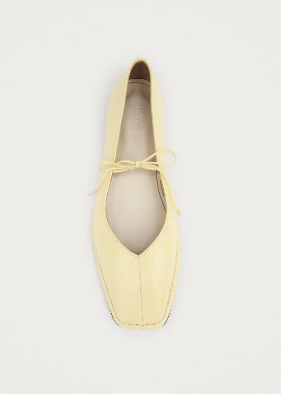 Sway Patent Vanilla Leather Ballet Flats sold by Alohas