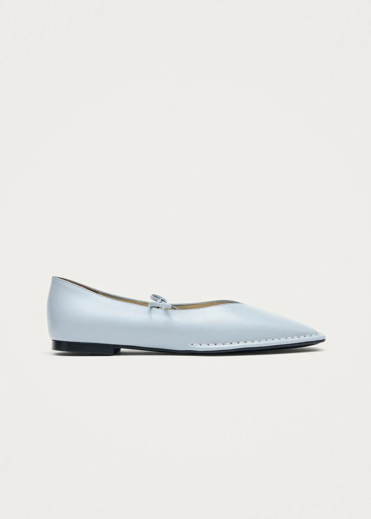 Sway Blue Leather Ballet Flats sold by Alohas product image thumbnail 4