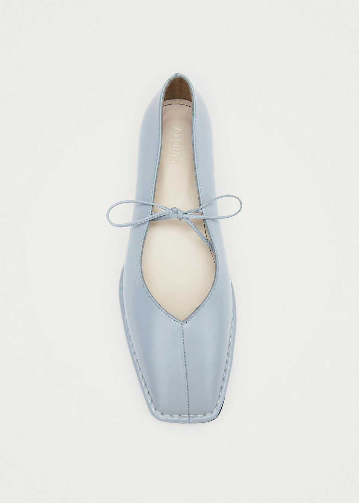 Sway Blue Leather Ballet Flats sold by Alohas