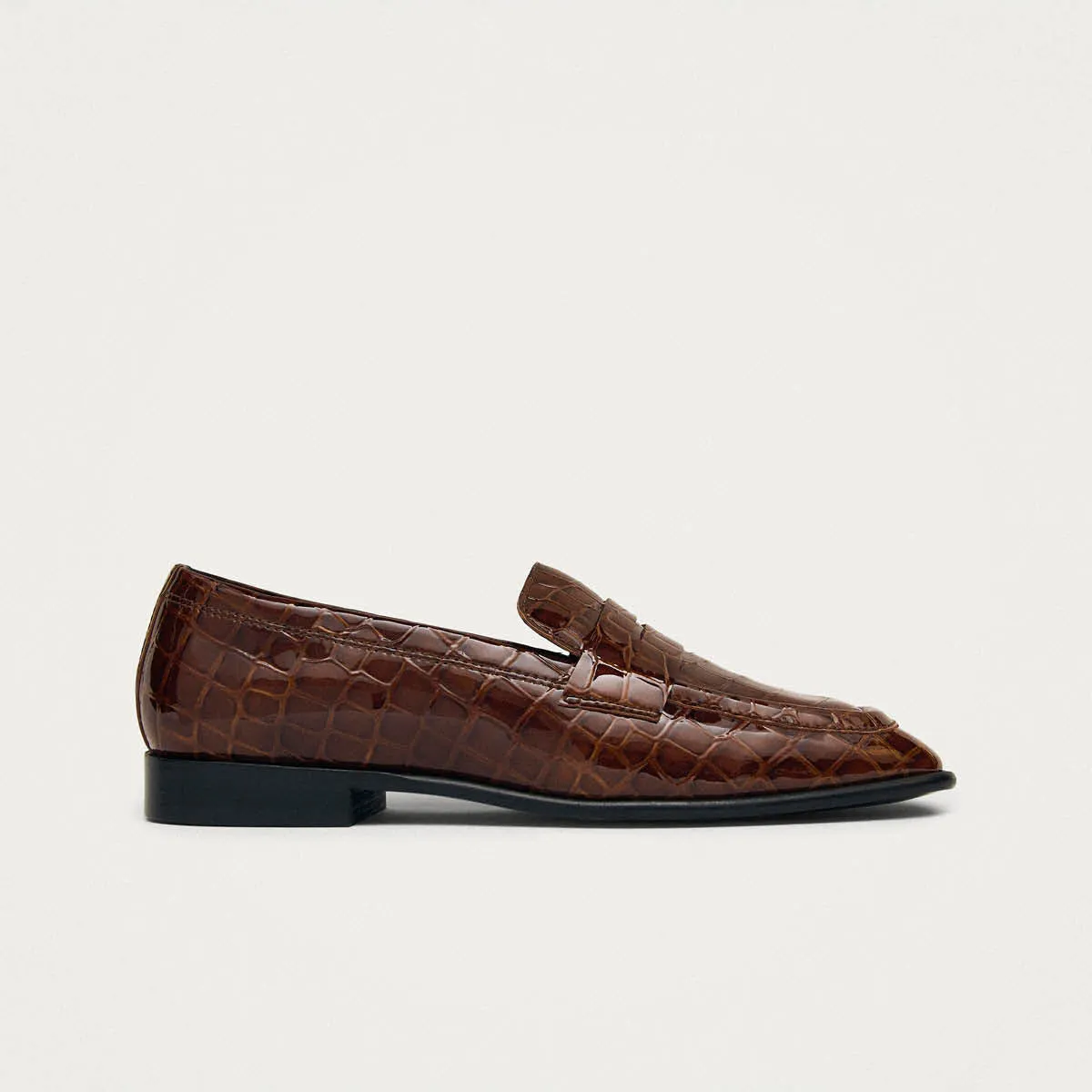 Zaha Alli Brown Leather Loafers sold by Alohas product image thumbnail 3