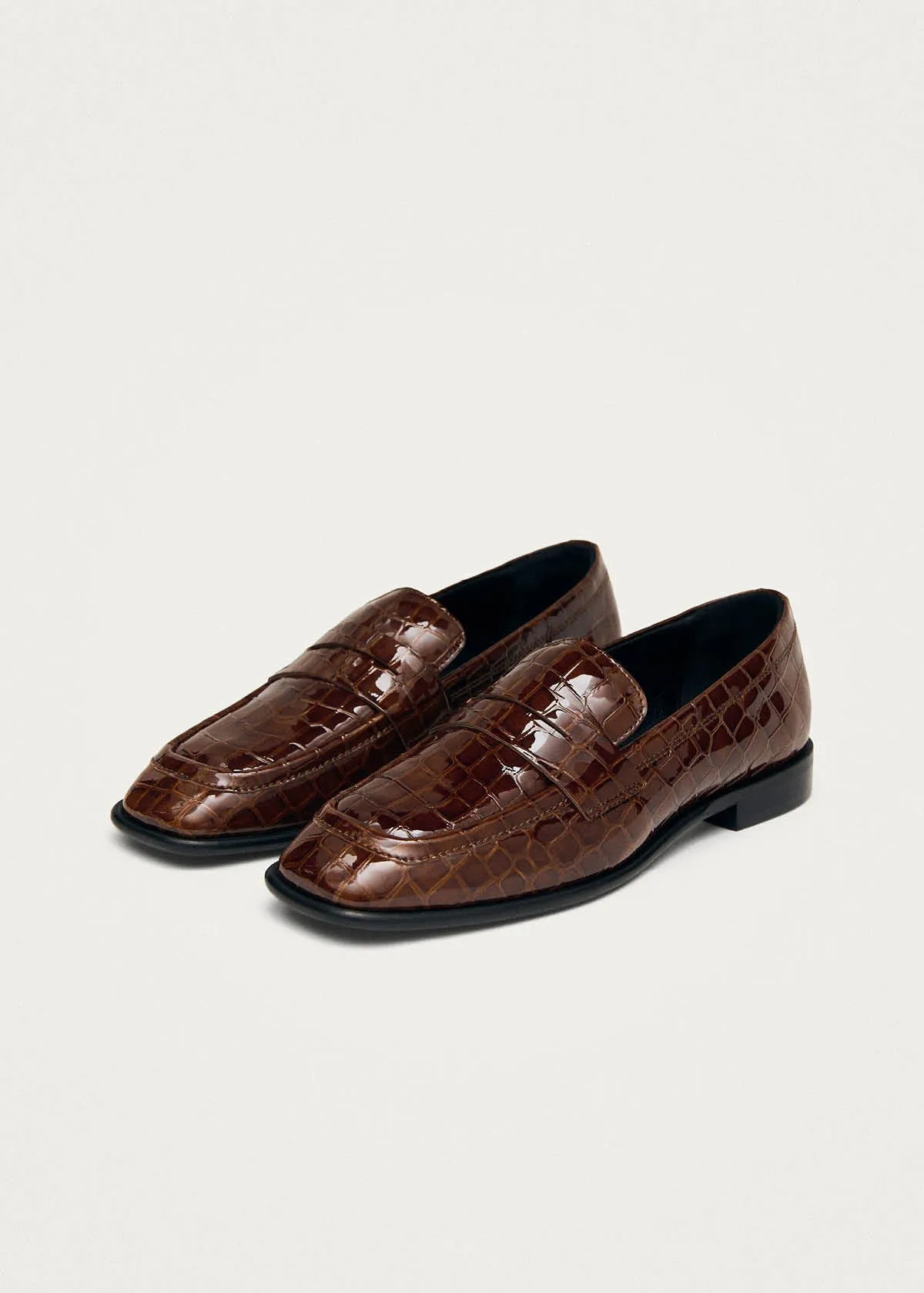 Zaha Alli Brown Leather Loafers sold by Alohas product image thumbnail 2