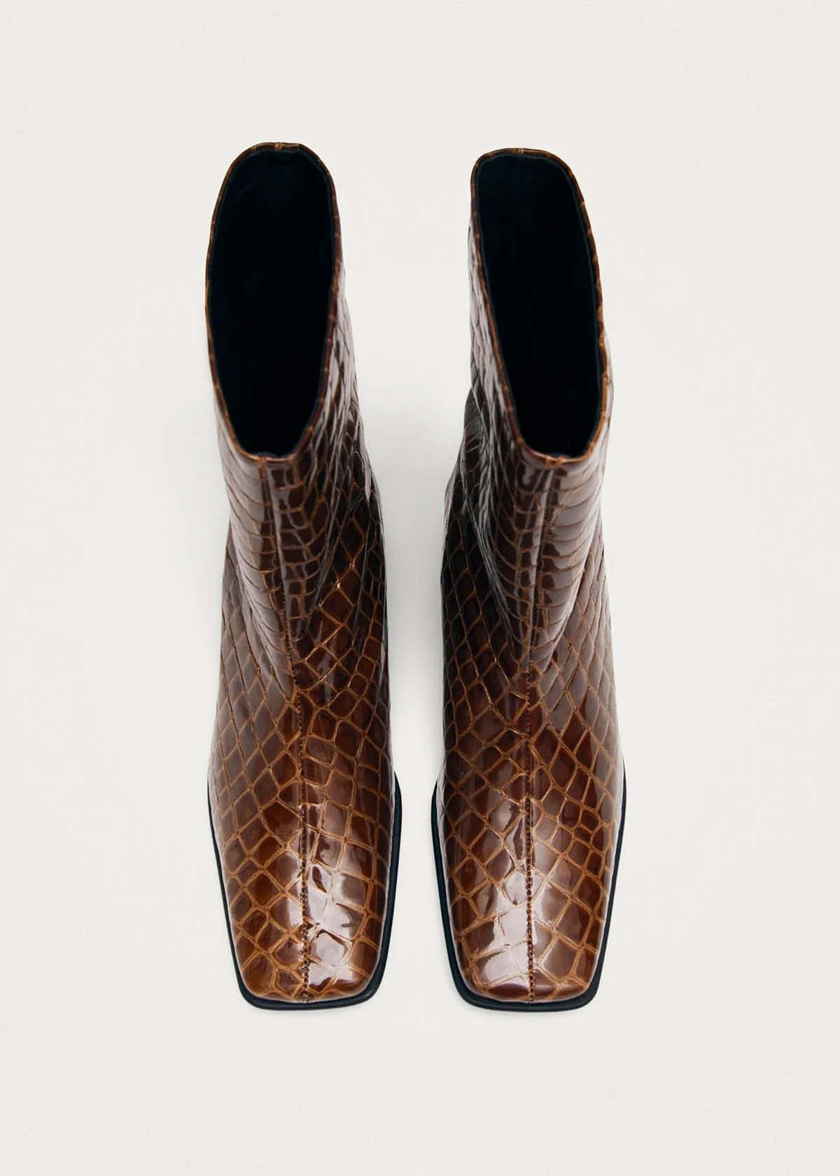 Quinn Alli Brown Leather Ankle Boots sold by Alohas product image thumbnail 4