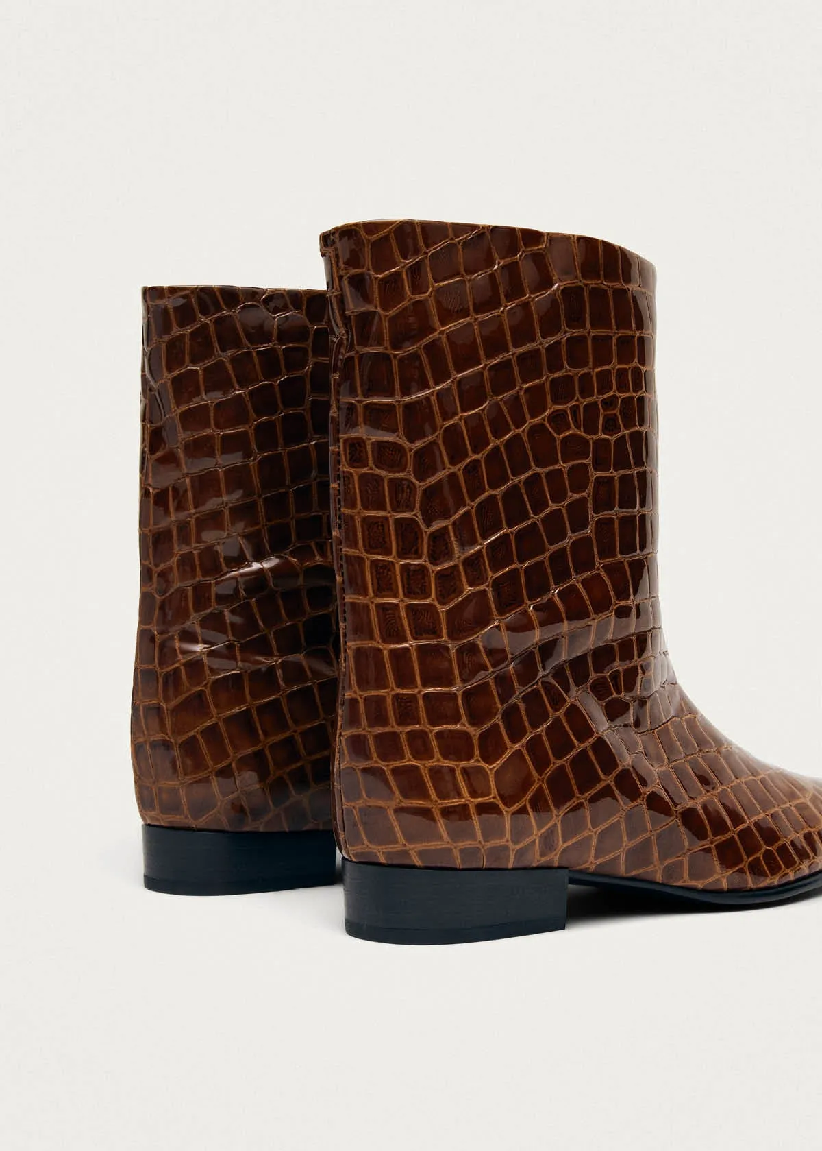 Quinn Alli Brown Leather Ankle Boots sold by Alohas product image thumbnail 5