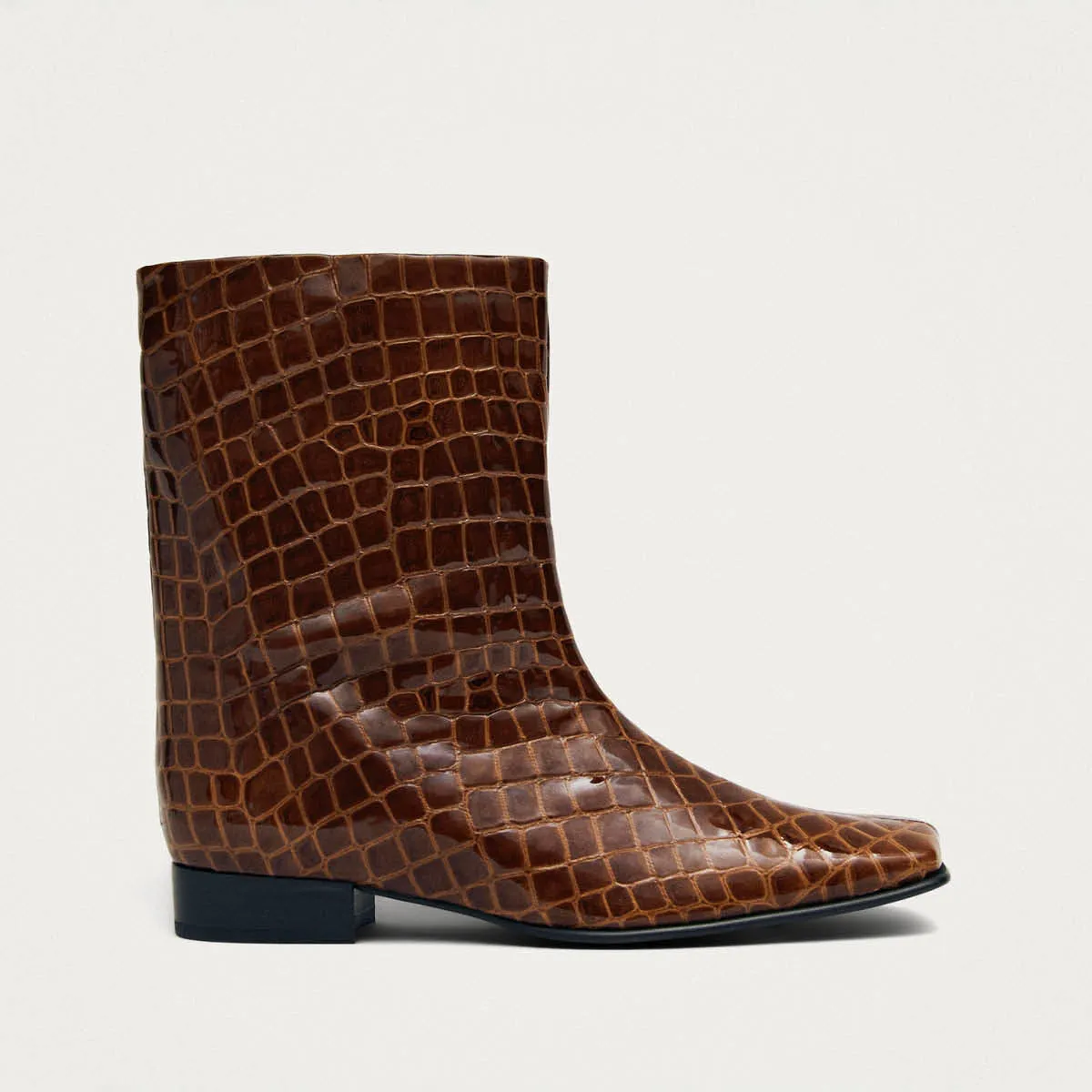 Quinn Alli Brown Leather Ankle Boots sold by Alohas product image thumbnail 3