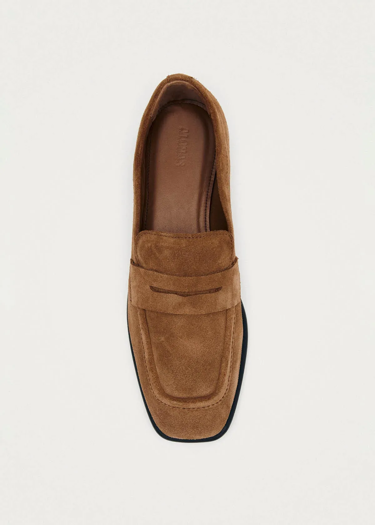 Zaha Suede Tan Leather Loafers sold by Alohas product image thumbnail 5
