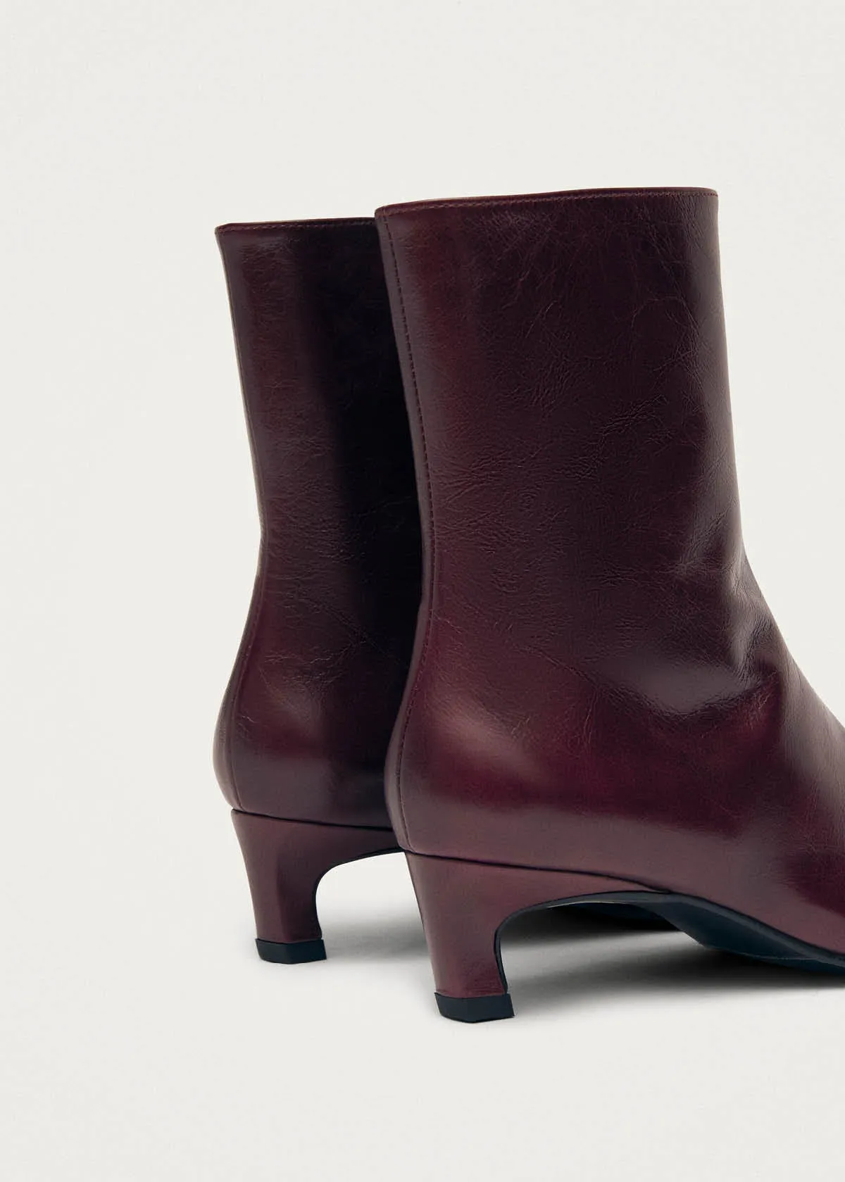 Ambar Rift Burgundy Leather Ankle Boots sold by Alohas product image thumbnail 5