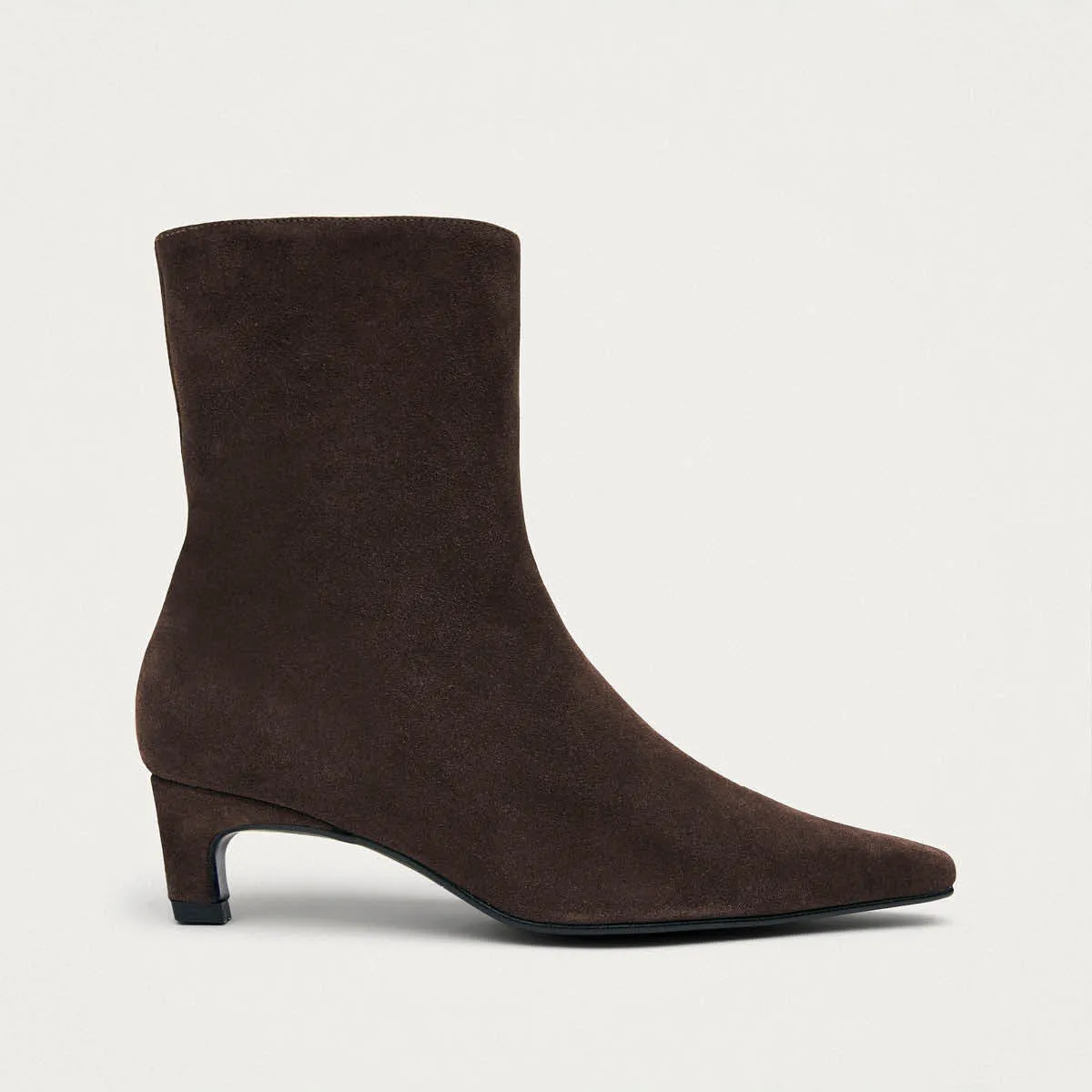 Ambar Suede Brown Leather Ankle Boots sold by Alohas product image thumbnail 3