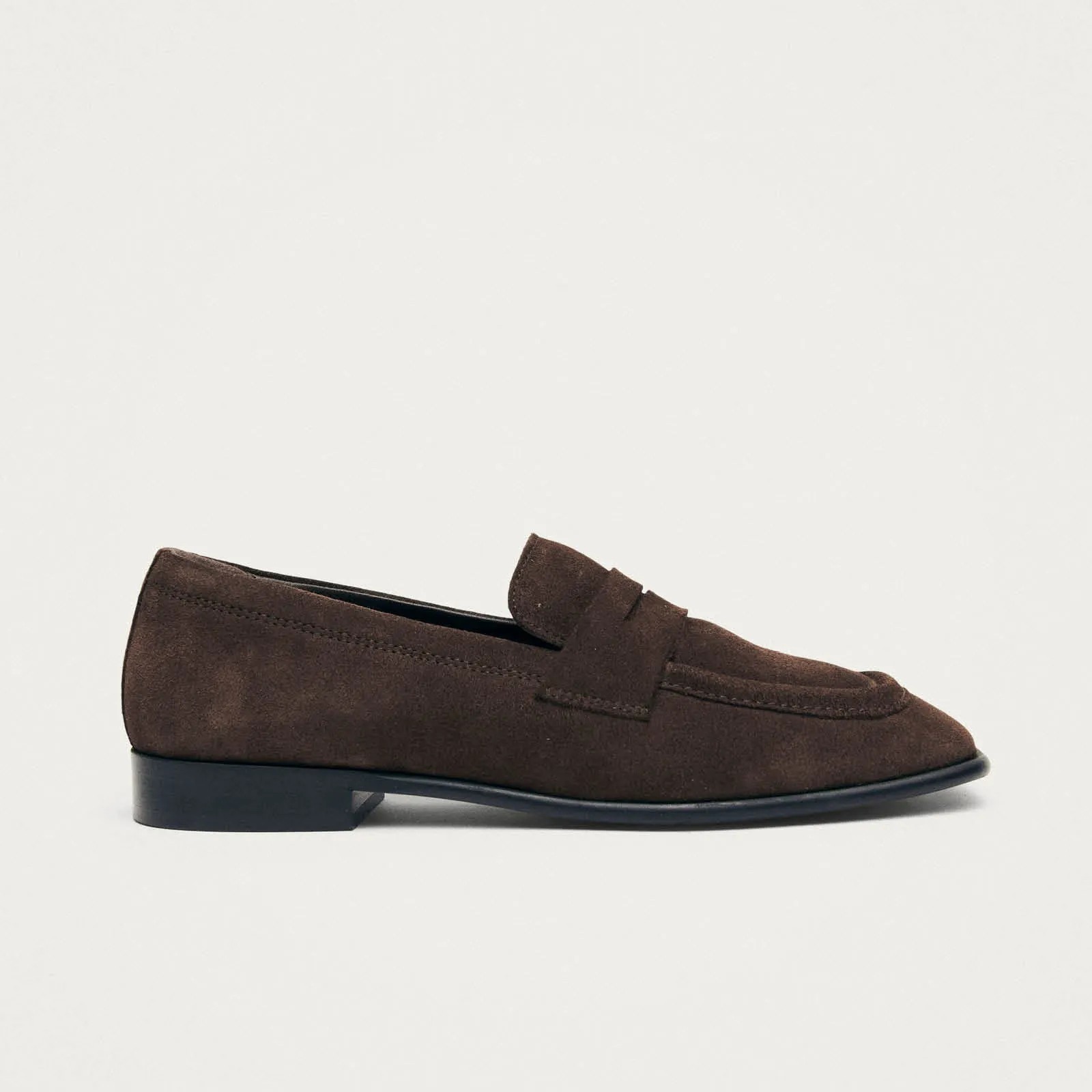 Zaha Suede Brown Leather Loafers sold by Alohas product image thumbnail 3