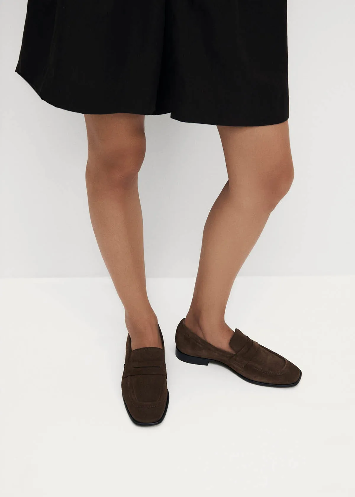 Zaha Suede Brown Leather Loafers sold by Alohas product image thumbnail 2