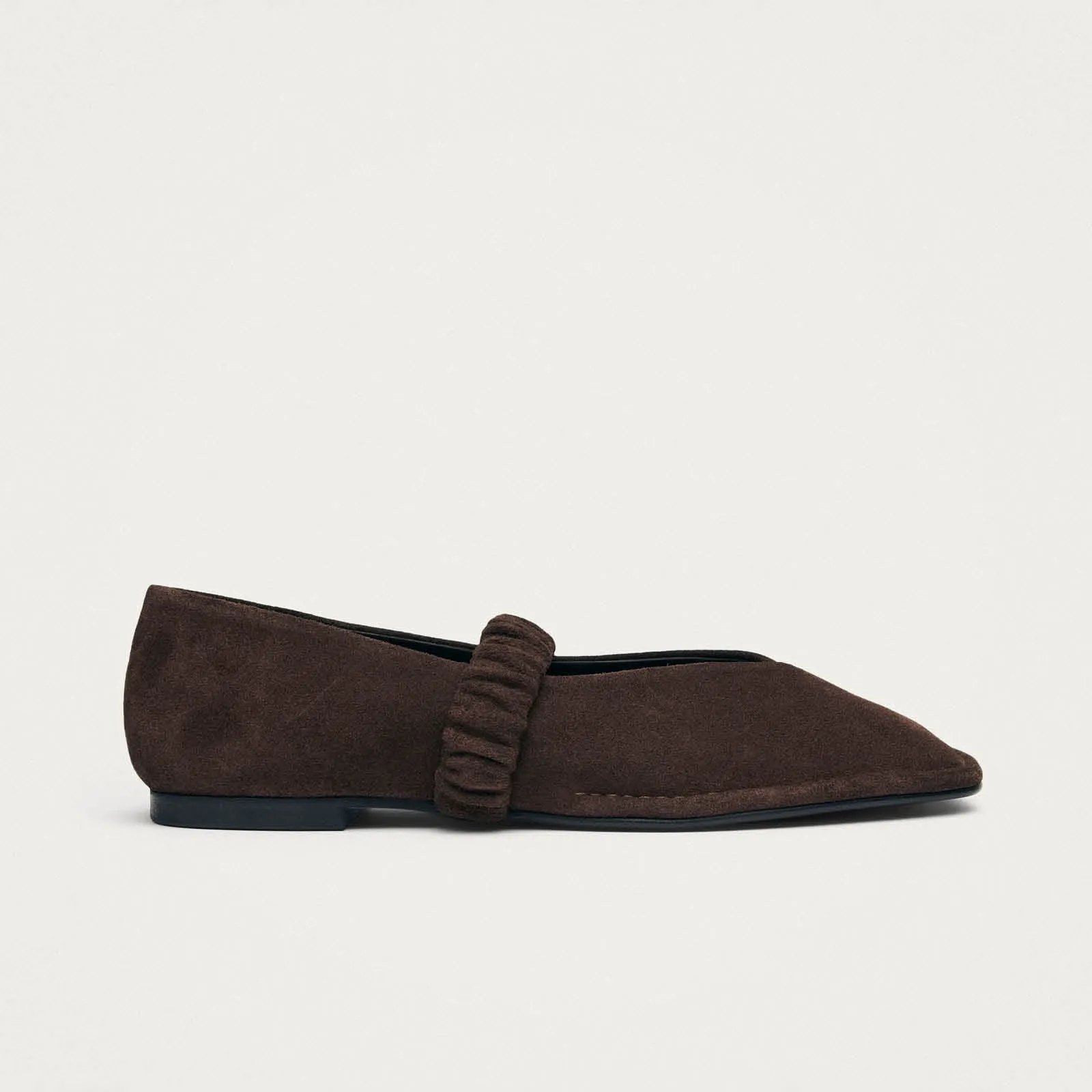 Lautan Suede Brown Leather Ballet Flats sold by Alohas product image thumbnail 3
