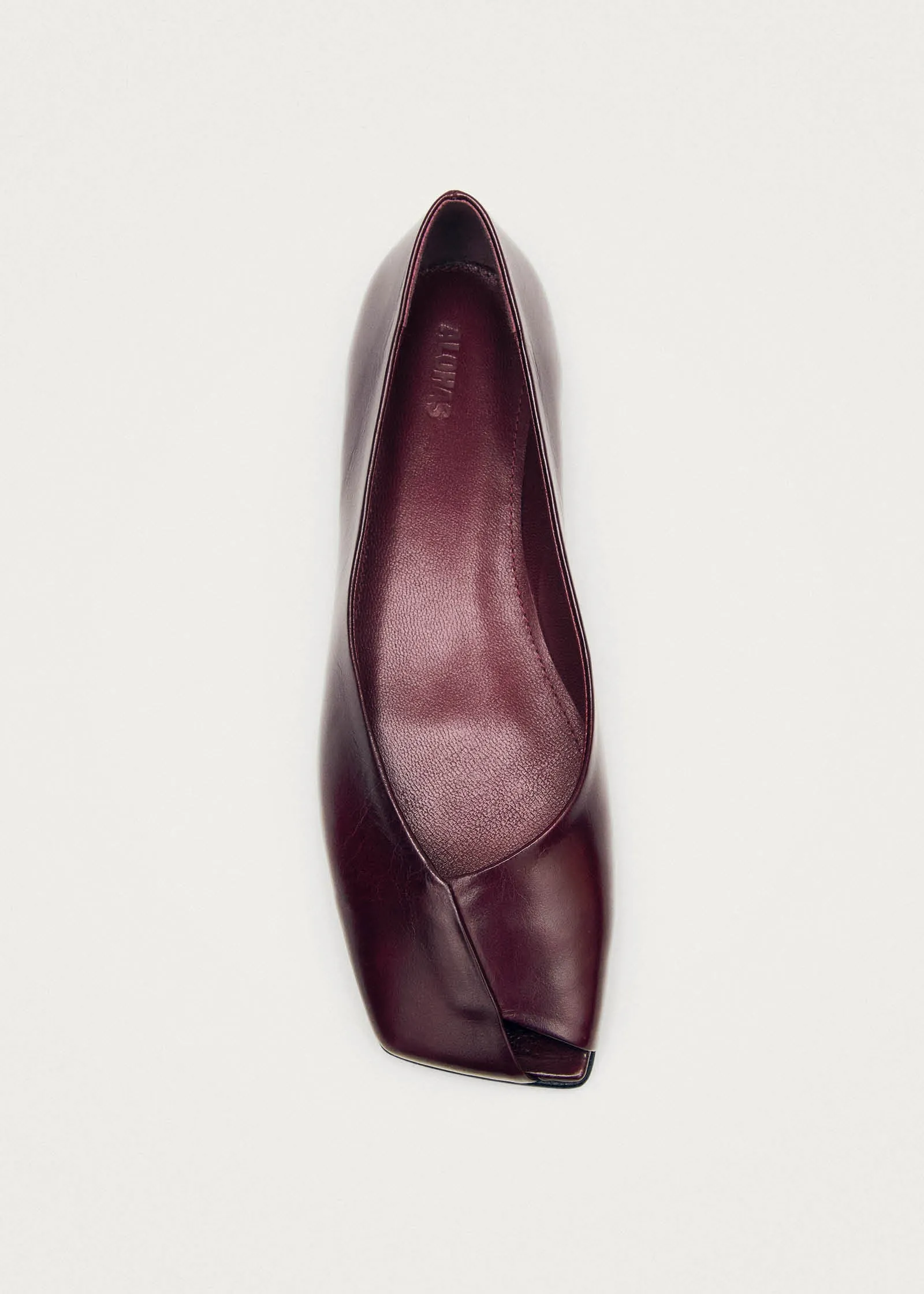 Katia Rift Burgundy Leather Ballet Flats sold by Alohas product image thumbnail 5