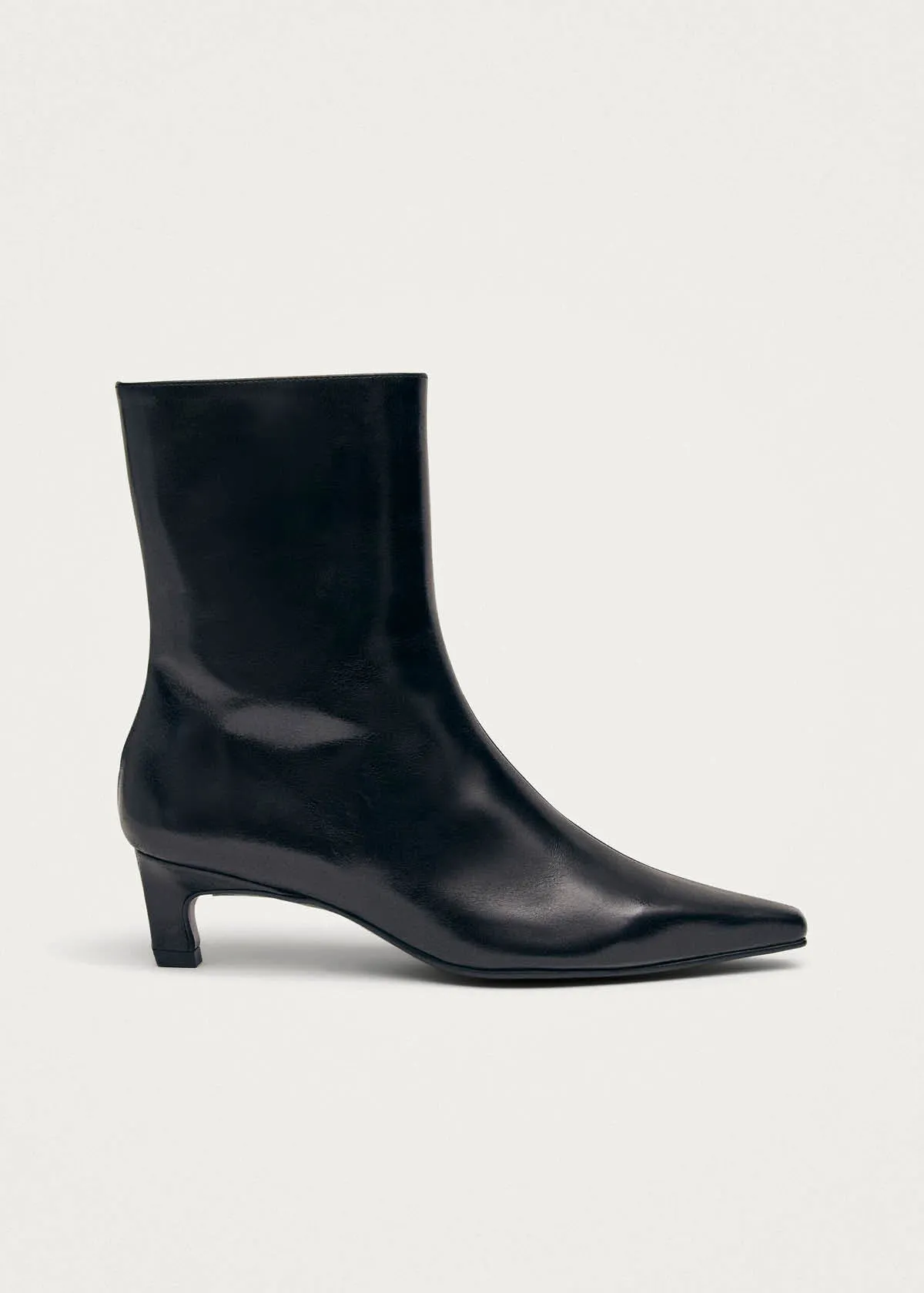 Ambar Rift Black Leather Ankle Boots sold by Alohas