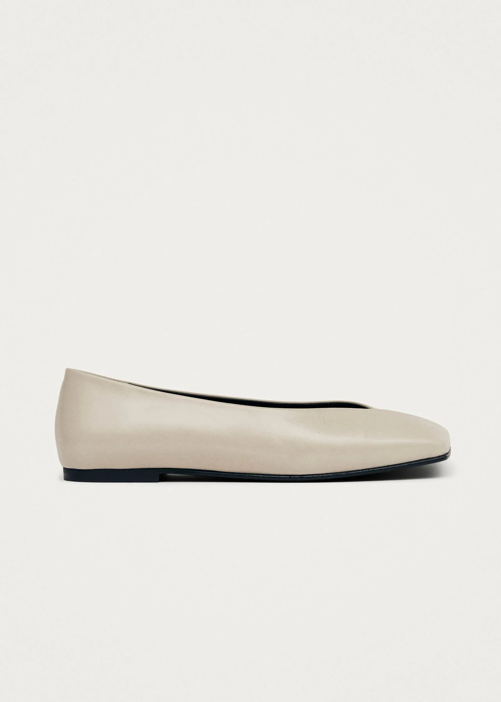 Katia Rift Cream Leather Ballet Flats sold by Alohas