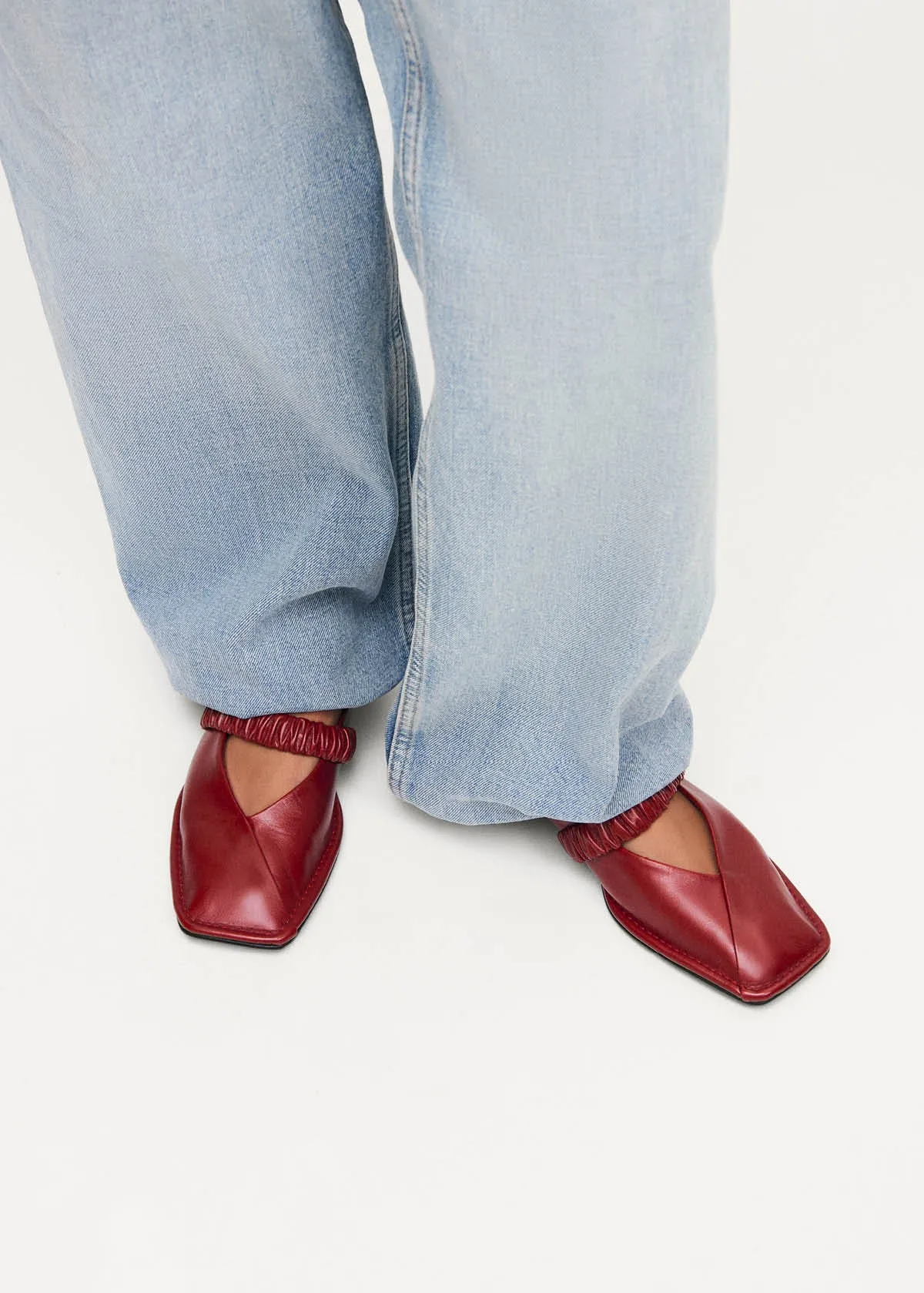 Lautan Red Leather Ballet Flats sold by Alohas product image thumbnail 2