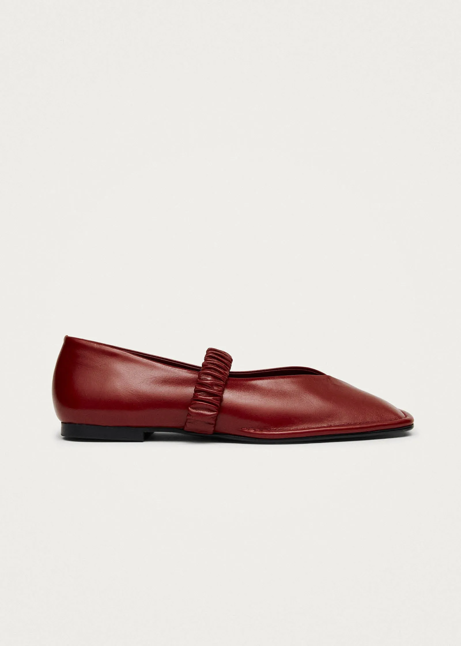 Lautan Red Leather Ballet Flats sold by Alohas