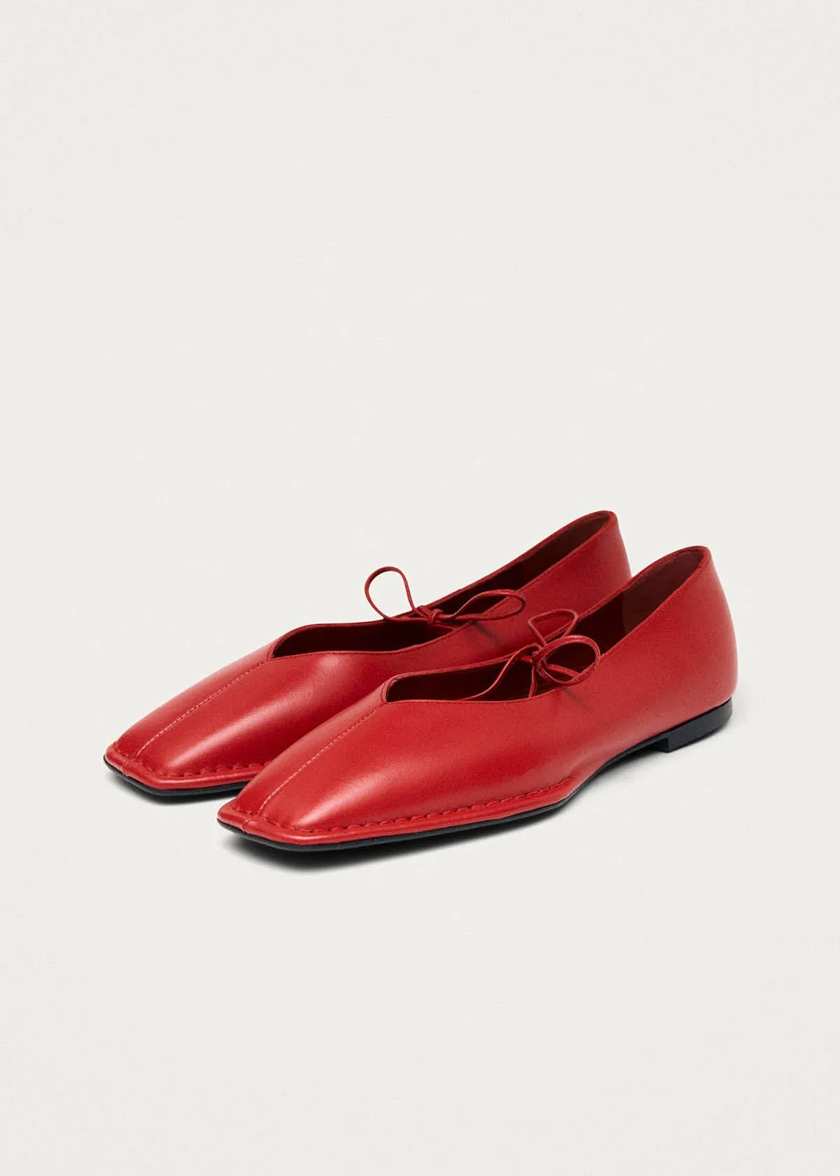 Sway Red Leather Ballet Flats sold by Alohas product image thumbnail 5
