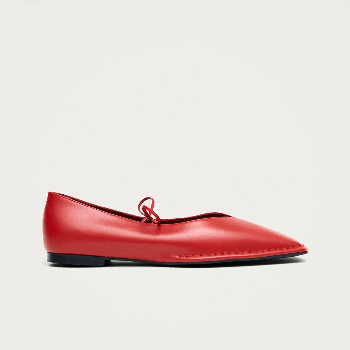 Sway Red Leather Ballet Flats sold by Alohas product image thumbnail 3