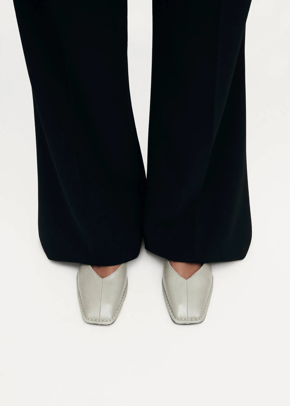 Sway Grey Leather Ballet Flats sold by Alohas product image thumbnail 2