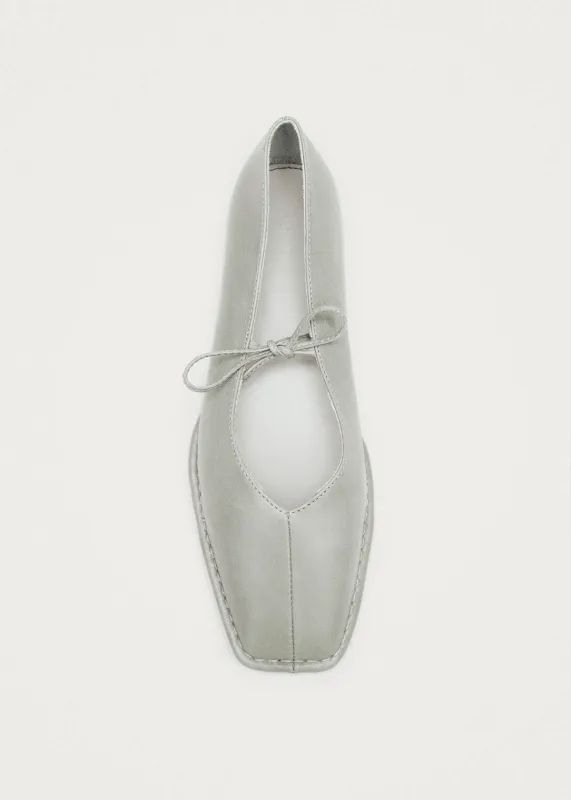 Sway Grey Leather Ballet Flats sold by Alohas