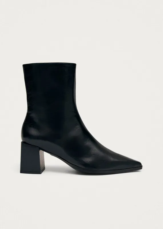 Altair Rift Black Leather Ankle Boots sold by Alohas