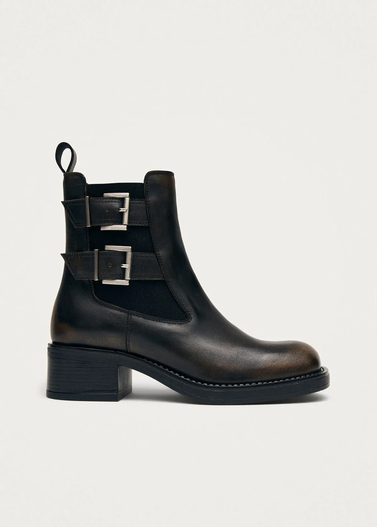 Terranova Brushed Brown Leather Ankle Boots sold by Alohas