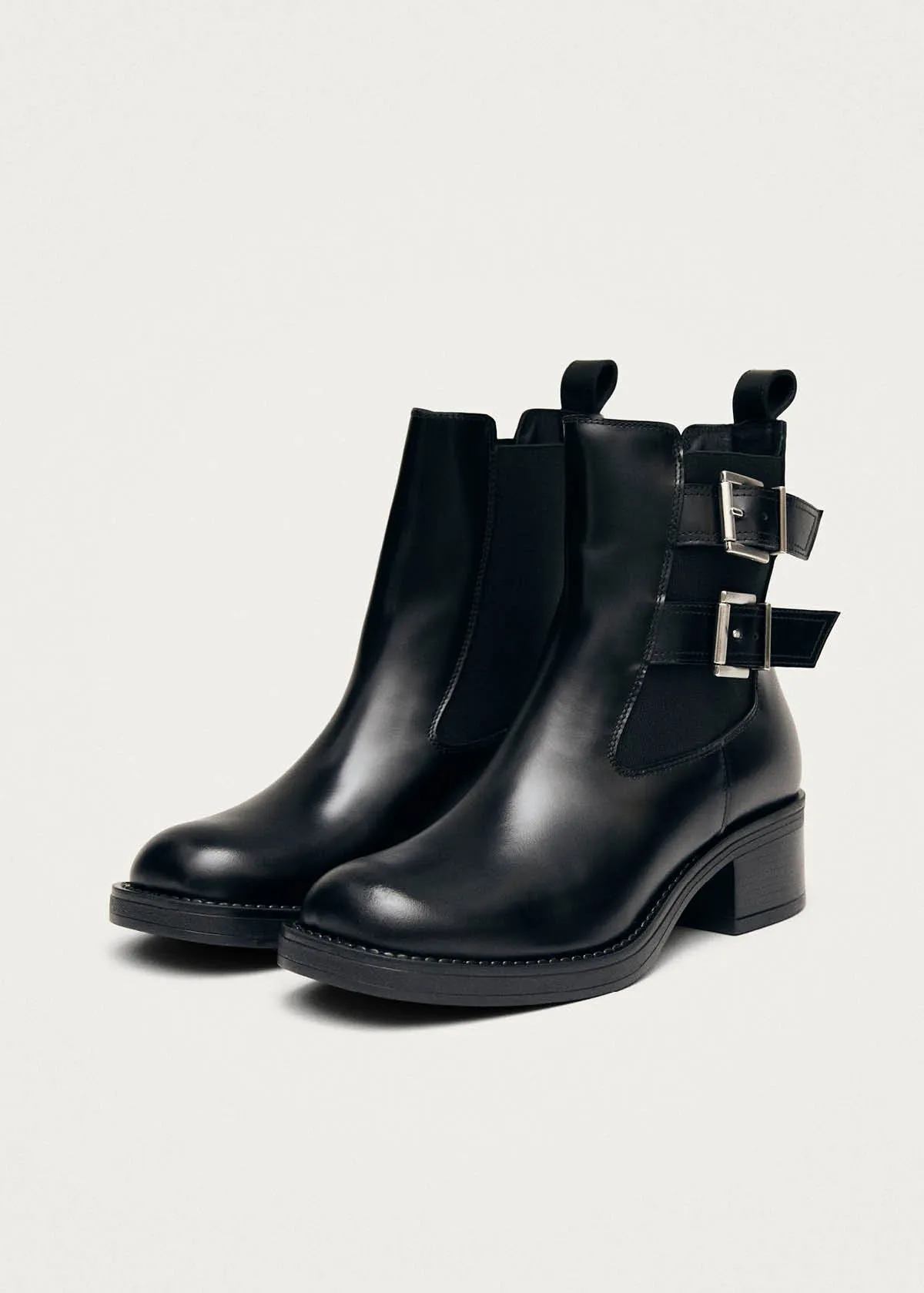 Terranova Black Leather Ankle Boots sold by Alohas product image thumbnail 2