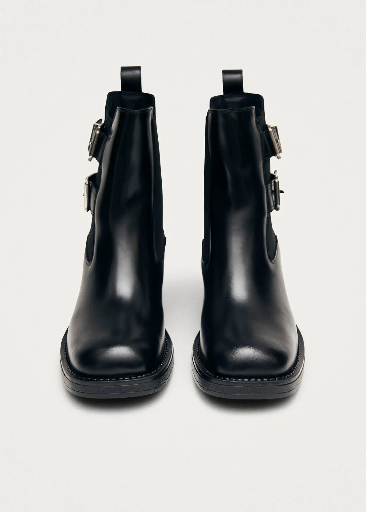 Terranova Black Leather Ankle Boots sold by Alohas product image thumbnail 4
