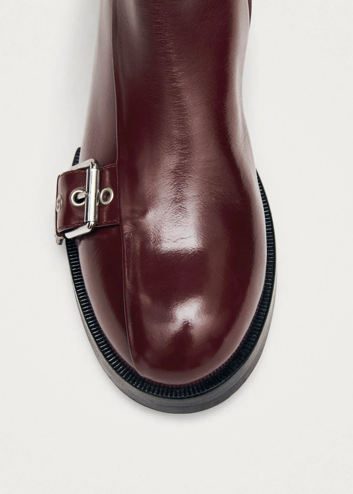 Agyness Burgundy Leather Ankle Boots sold by Alohas product image thumbnail 5