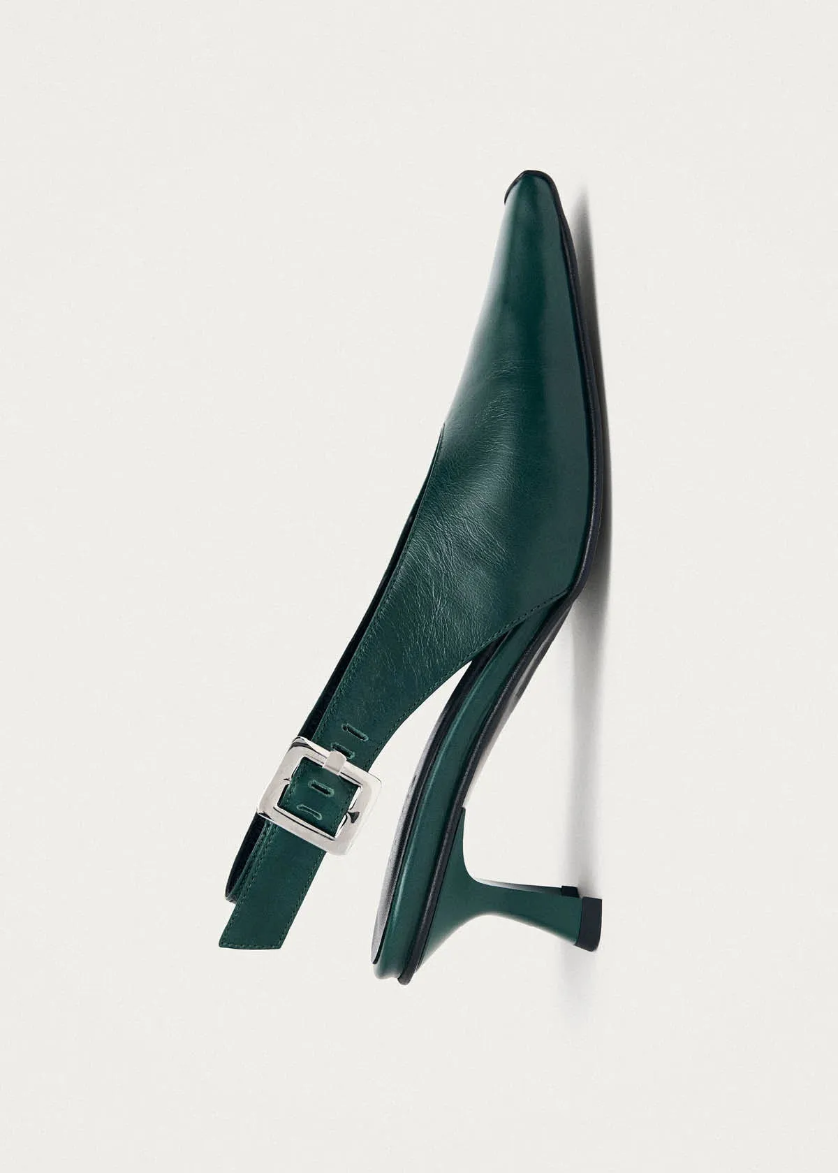Cendra Rift Dark Green Leather Pumps sold by Alohas product image thumbnail 5