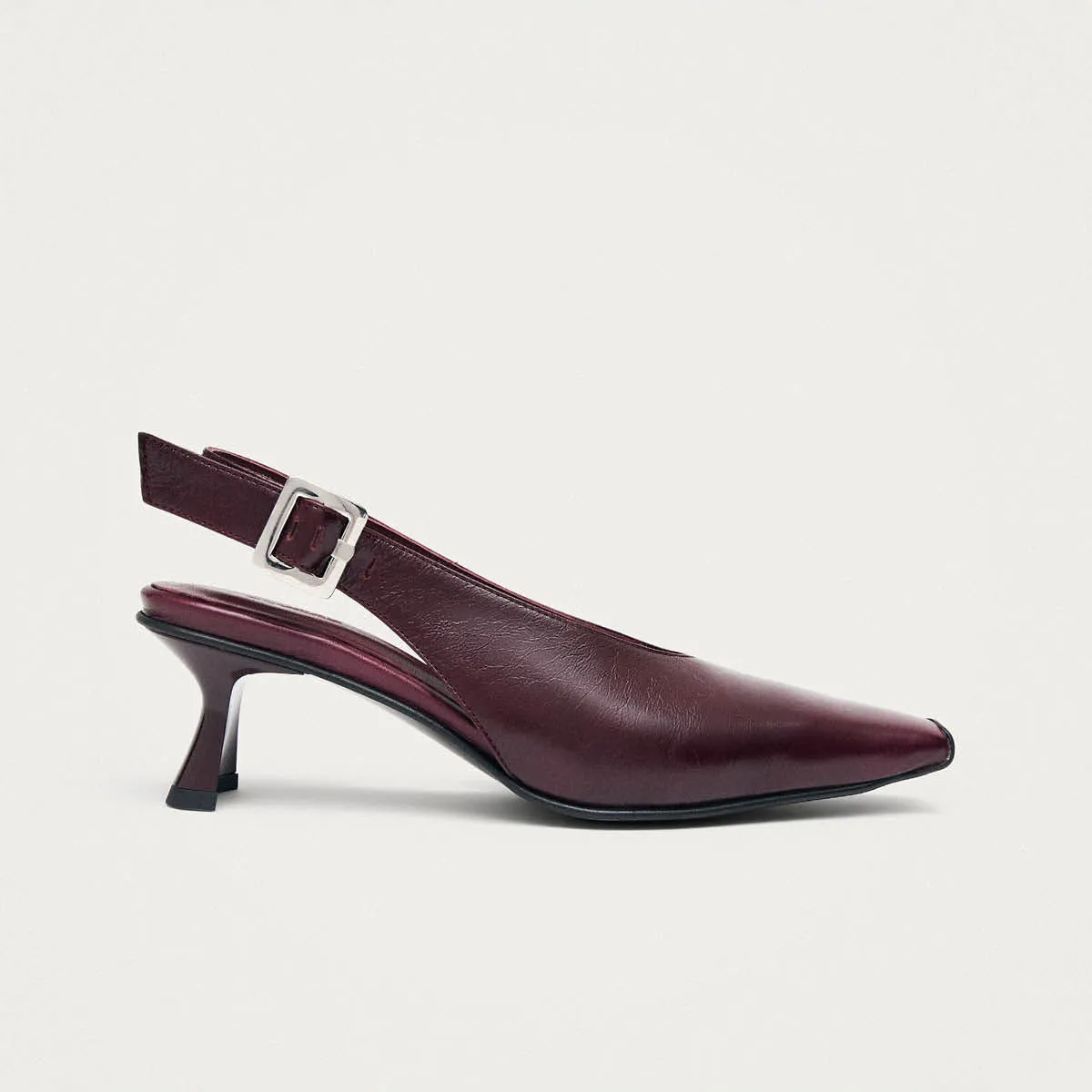Cendra Rift Burgundy Leather Pumps sold by Alohas product image thumbnail 3