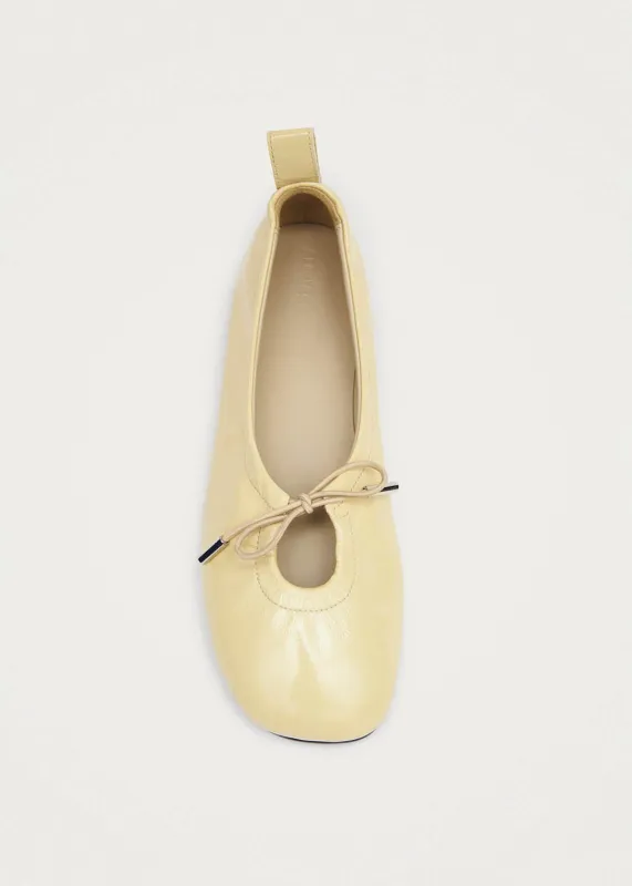 Rosalind Patent Vanilla Leather Ballet Flats sold by Alohas