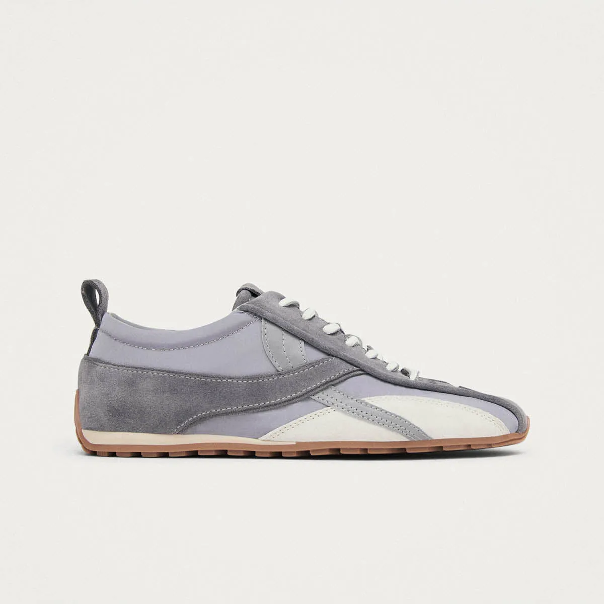 Tb.304 Nylon Grey Leather Sneakers sold by Alohas product image thumbnail 3