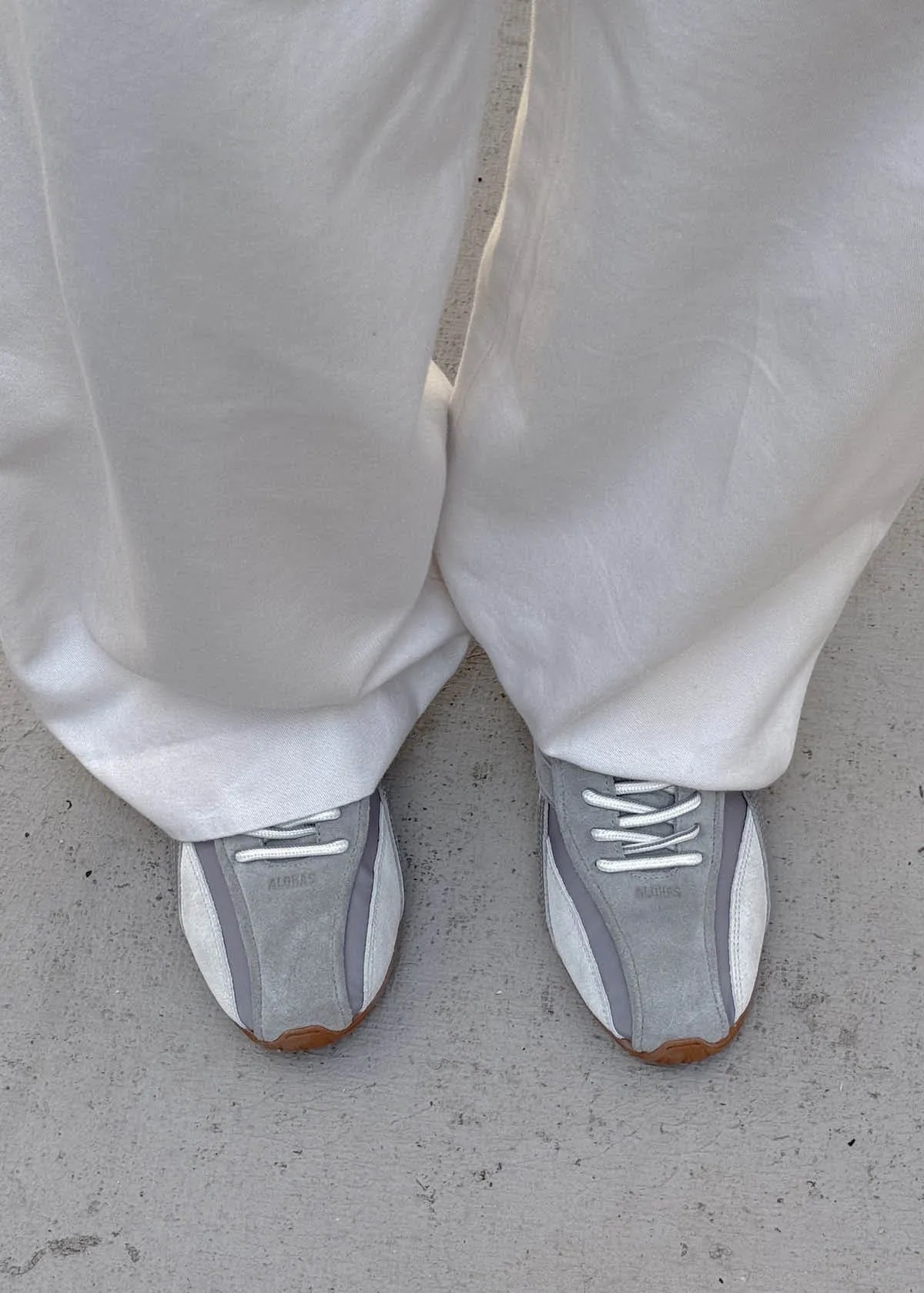 Tb.304 Nylon Grey Leather Sneakers sold by Alohas product image thumbnail 2