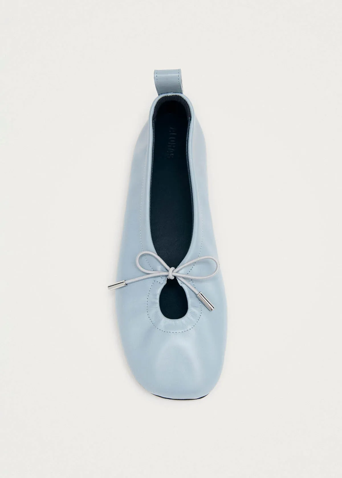 Rosalind Blue Leather Ballet Flats sold by Alohas