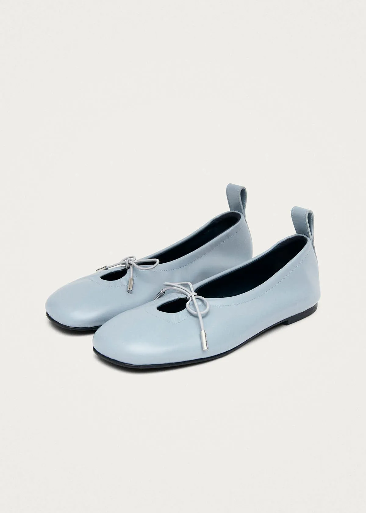 Rosalind Blue Leather Ballet Flats sold by Alohas product image thumbnail 5