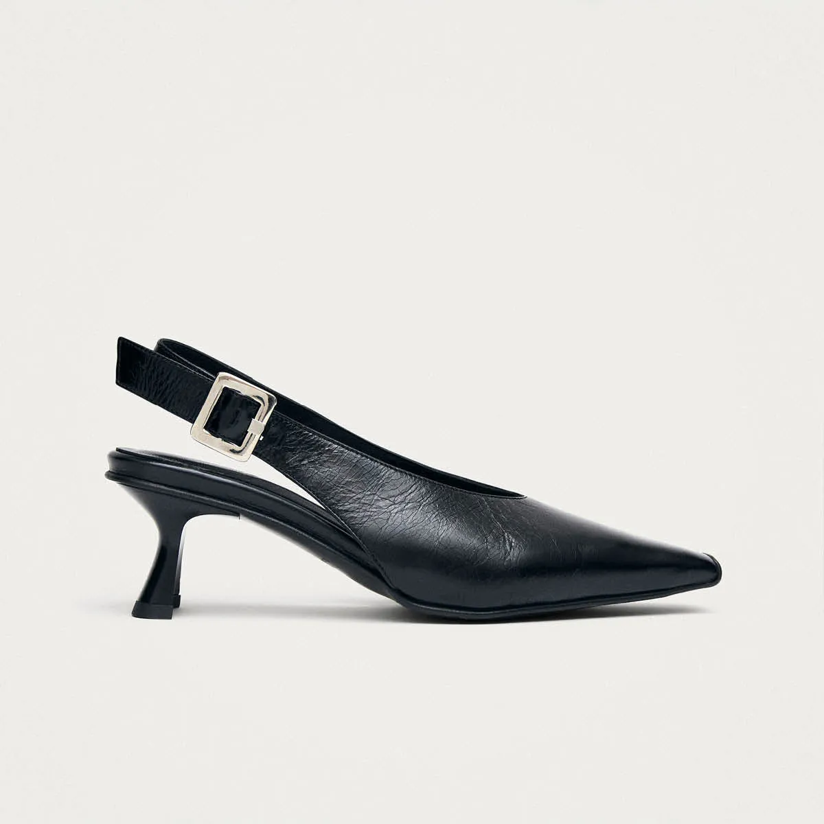 Cendra Rift Black Leather Pumps sold by Alohas product image thumbnail 3