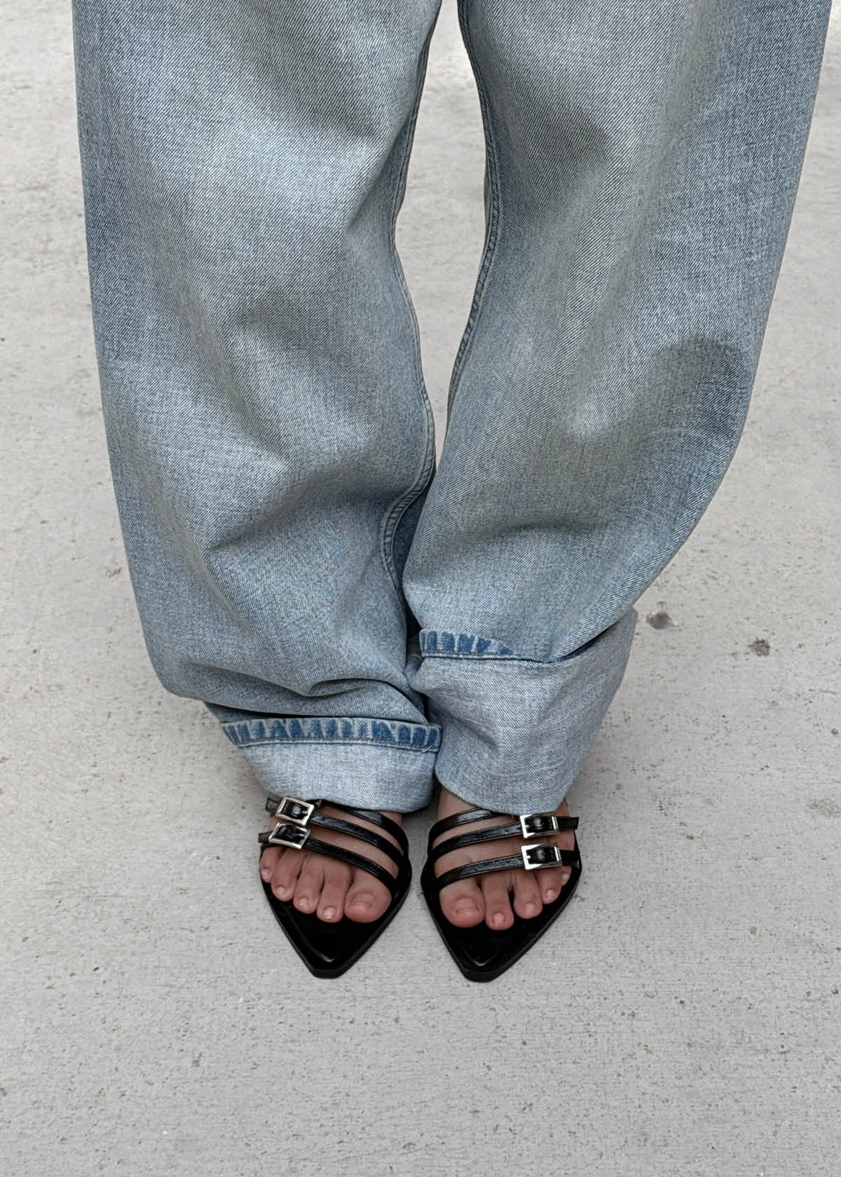 Britney Black Leather Sandals sold by Alohas product image thumbnail 2