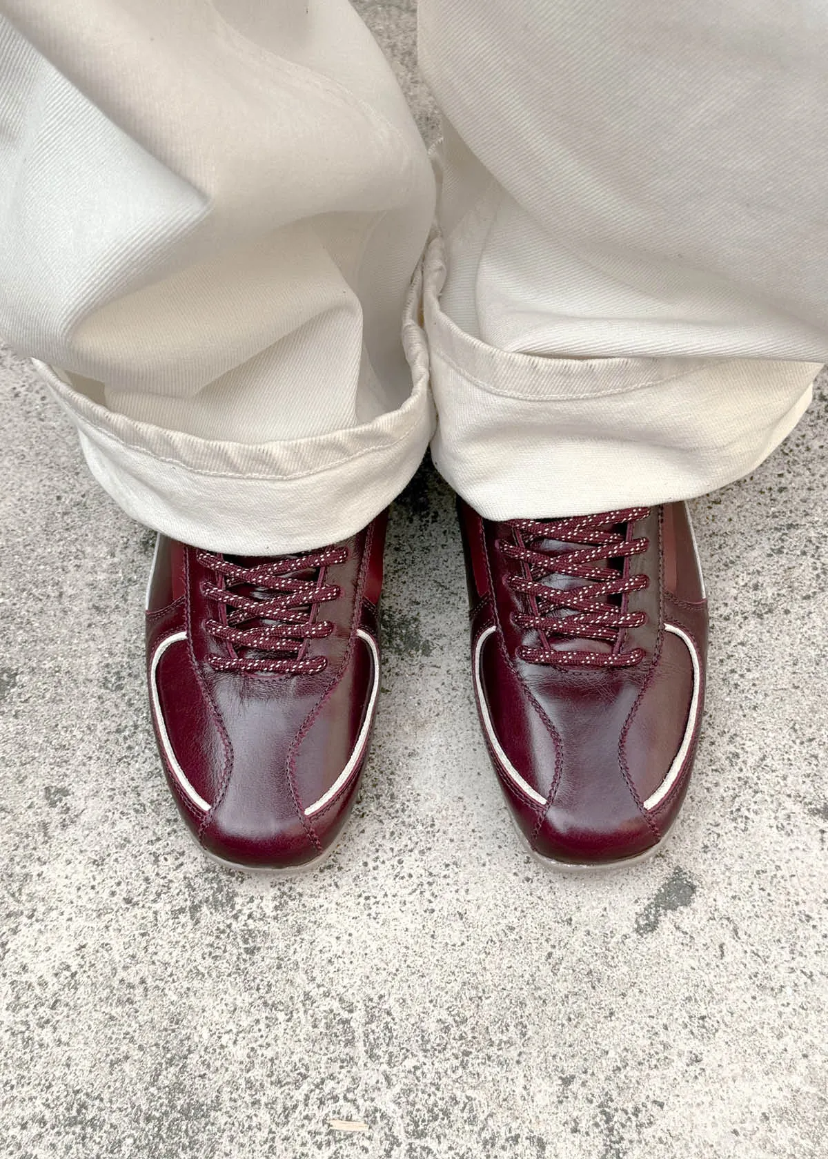 Tb.970 Burgundy Leather Sneakers sold by Alohas product image thumbnail 2