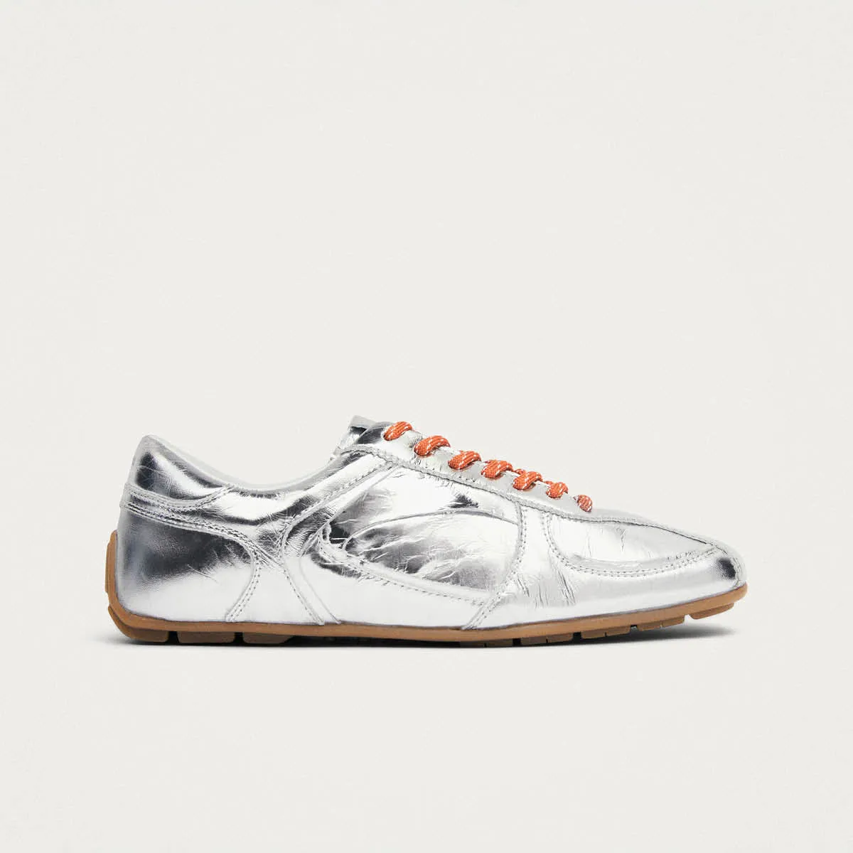 Tb.970 Shimmer Silver Leather Sneakers sold by Alohas product image thumbnail 3