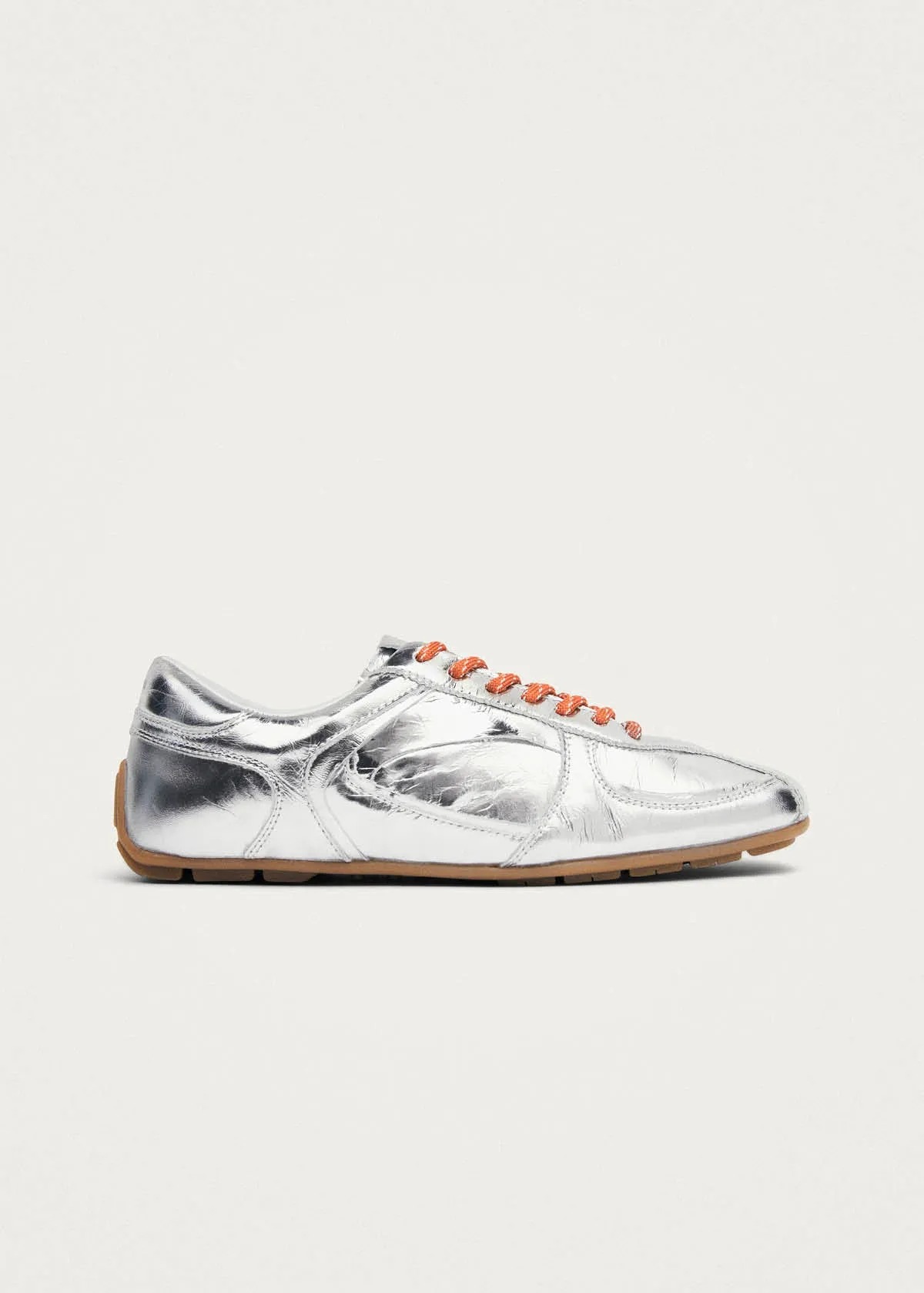 Tb.970 Shimmer Silver Leather Sneakers sold by Alohas