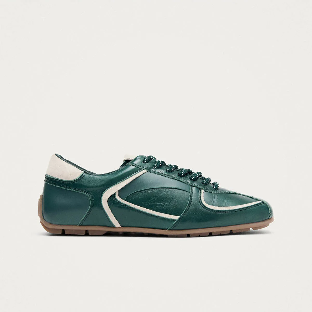 Tb.970 Dark Green Leather Sneakers sold by Alohas product image thumbnail 3