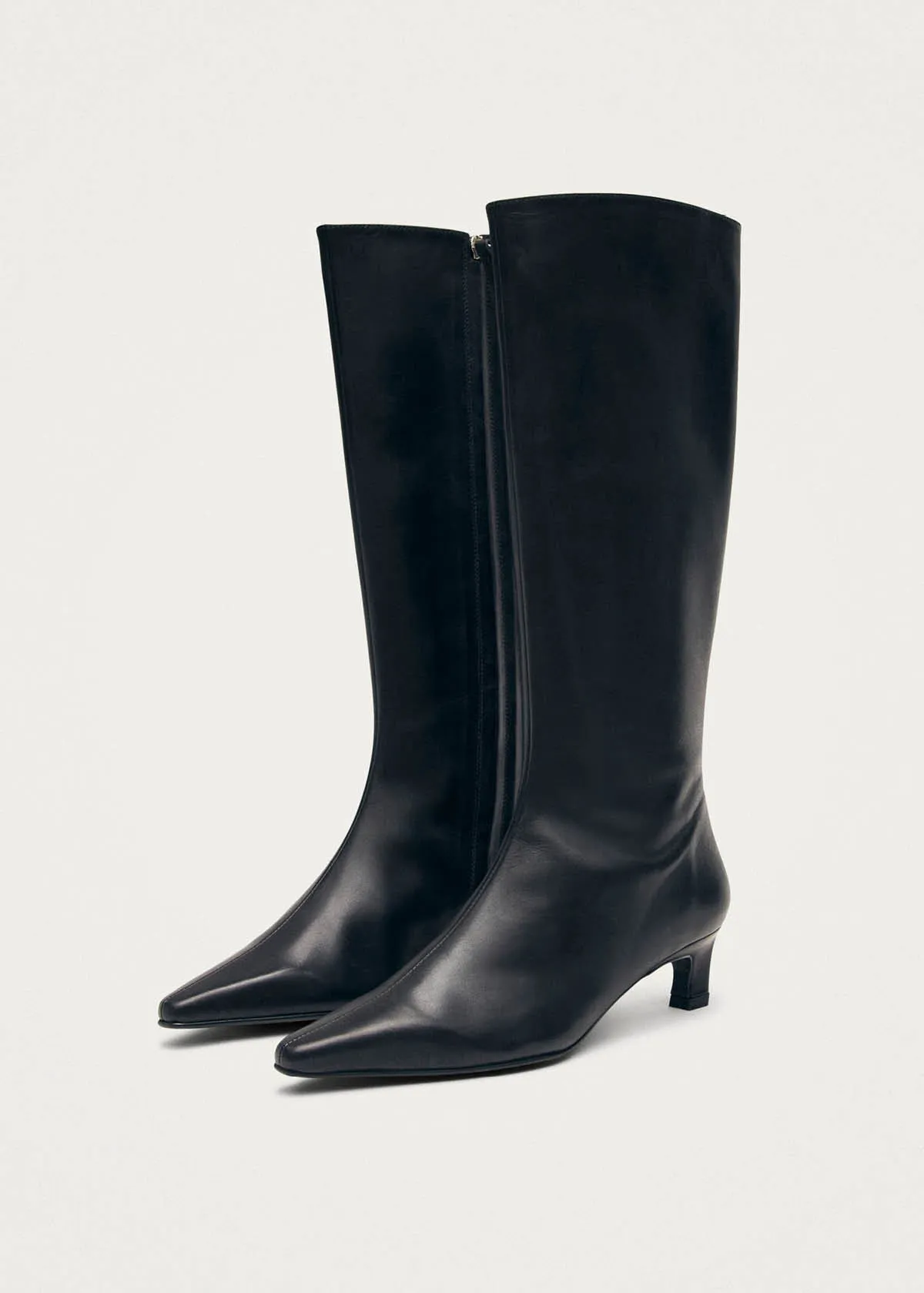 Gema Black Leather Boots sold by Alohas product image thumbnail 4