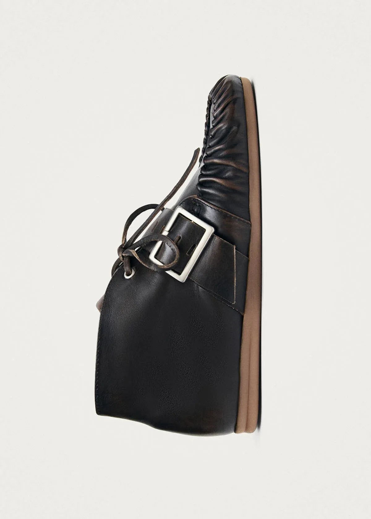 Bark Brushed Brown Leather Loafers sold by Alohas product image thumbnail 4