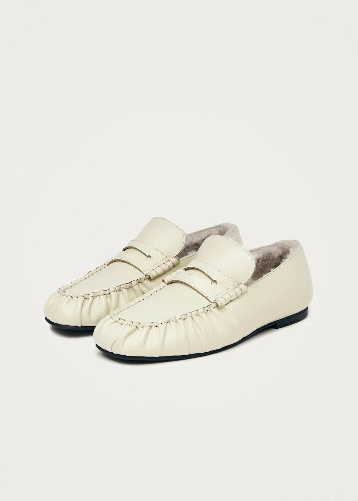 Aven Soft Cream Leather Loafers sold by Alohas product image thumbnail 2