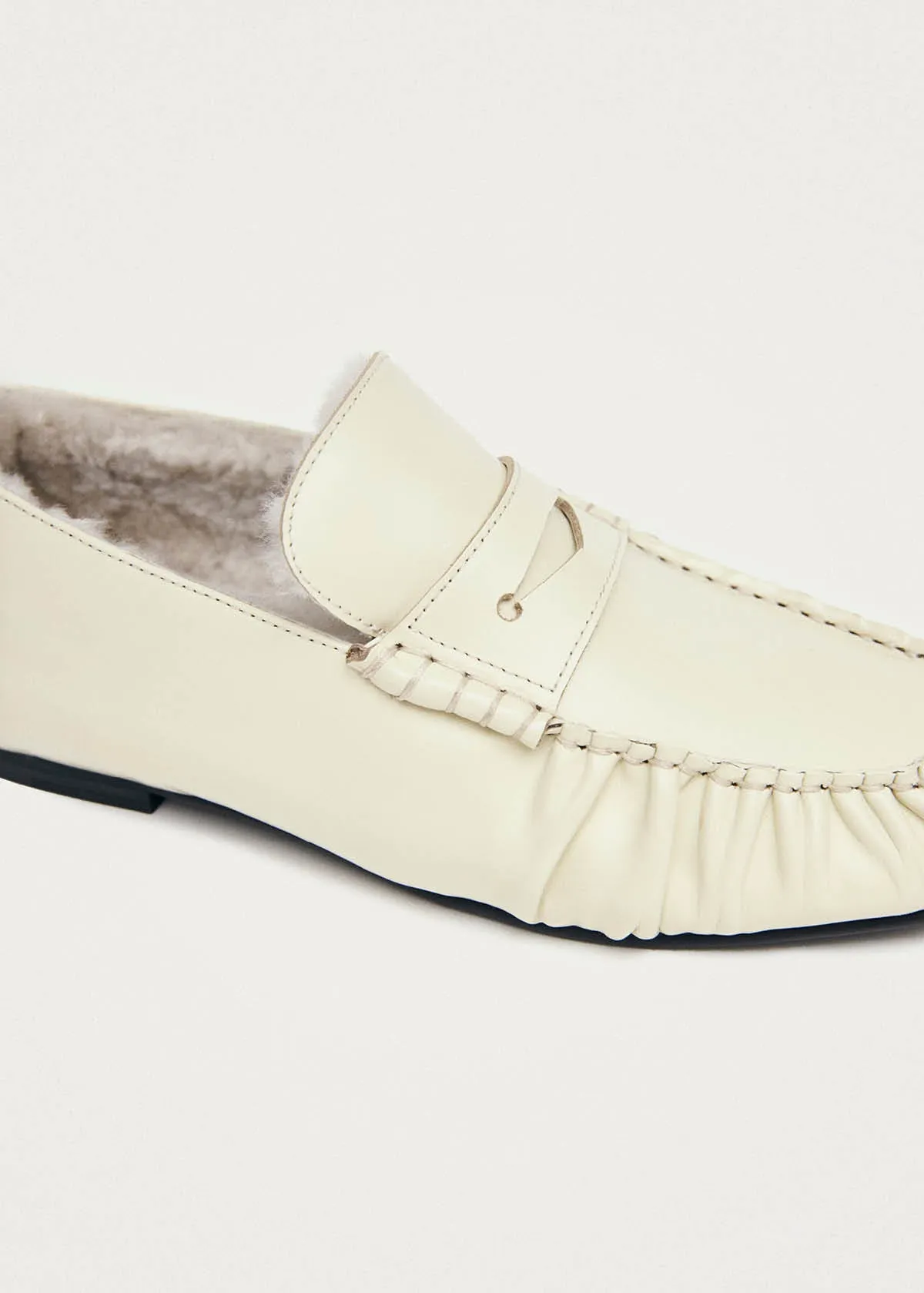 Aven Soft Cream Leather Loafers sold by Alohas product image thumbnail 5